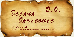 Dejana Opricović vizit kartica